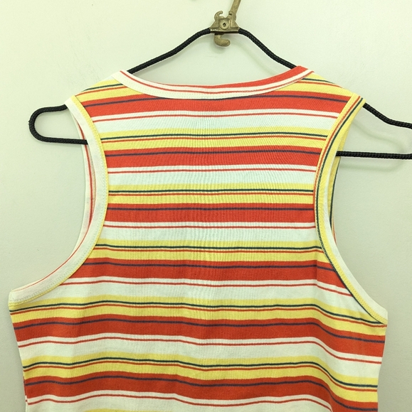 Paul Frank Monkey Striped Crop Tank Top Y2K - Picture 4 of 8